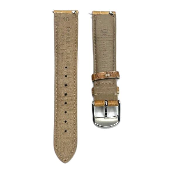 MICHELE 18mm Genuine Alligator Light Tan Strap Retail $180 - Picture 3 of 5